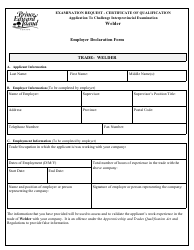 Welder Application to Challenge Interprovincial Examination - Prince Edward Island, Canada, Page 5