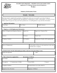 Welder Application to Challenge Interprovincial Examination - Prince Edward Island, Canada, Page 7