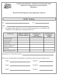 Bricklayer Application to Challenge Interprovincial Examination - Prince Edward Island, Canada, Page 3