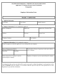 Carpenter Application to Challenge Interprovincial Examination - Prince Edward Island, Canada, Page 5