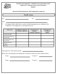 Glazier Application to Challenge Interprovincial Examination - Prince Edward Island, Canada, Page 3