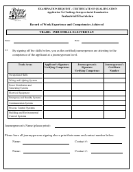 Industrial Electrician Application to Challenge Interprovincial Examination - Prince Edward Island, Canada, Page 3