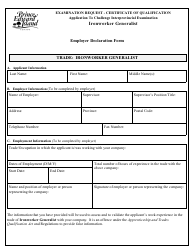 Ironworker Generalist Application to Challenge Interprovincial Examination - Prince Edward Island, Canada, Page 6