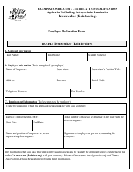 Ironworker (Reinforcing) Application to Challenge Interprovincial Examination - Prince Edward Island, Canada, Page 4