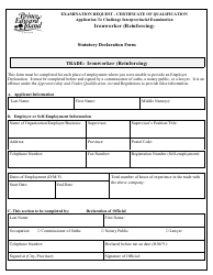 Ironworker (Reinforcing) Application to Challenge Interprovincial Examination - Prince Edward Island, Canada, Page 7