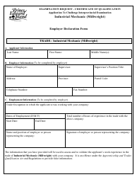 Industrial Mechanic (Millwright) Application to Challenge Interprovincial Examination - Prince Edward Island, Canada, Page 6