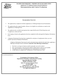 Instrumentation and Control Technician Application to Challenge Interprovincial Examination - Prince Edward Island, Canada, Page 2