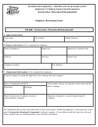 Ironworker Structural/Ornamental Application to Challenge Interprovincial Examination - Prince Edward Island, Canada, Page 4