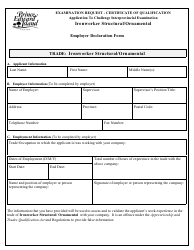 Ironworker Structural/Ornamental Application to Challenge Interprovincial Examination - Prince Edward Island, Canada, Page 6