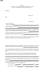 Document preview: Form 5 Reply to Application for Certification - Prince Edward Island, Canada