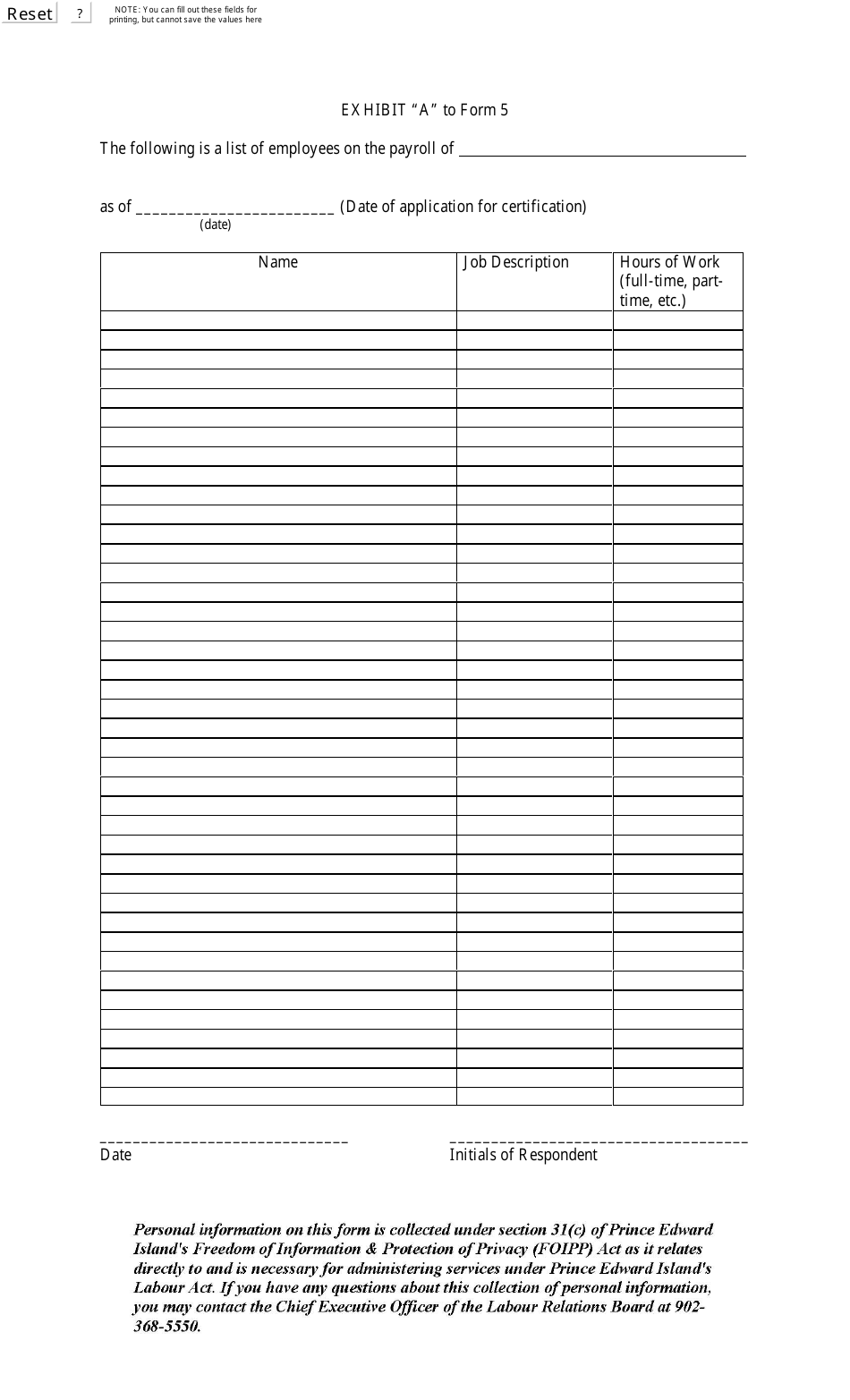 Form 5 Exhibit A - Fill Out, Sign Online and Download Fillable PDF ...