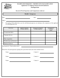 Partsperson Application to Challenge Interprovincial Examination - Prince Edward Island, Canada, Page 3