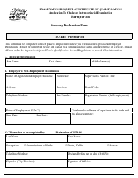Partsperson Application to Challenge Interprovincial Examination - Prince Edward Island, Canada, Page 7