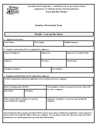 Tool and Die Maker Application to Challenge Interprovincial Examination - Prince Edward Island, Canada, Page 6