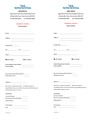 Form LSAD101F7.4 &quot;Antibiotic Testing Form&quot; - Nova Scotia, Canada
