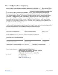 Nova Scotia Premises Identification Program Application Form - Nova Scotia, Canada, Page 4