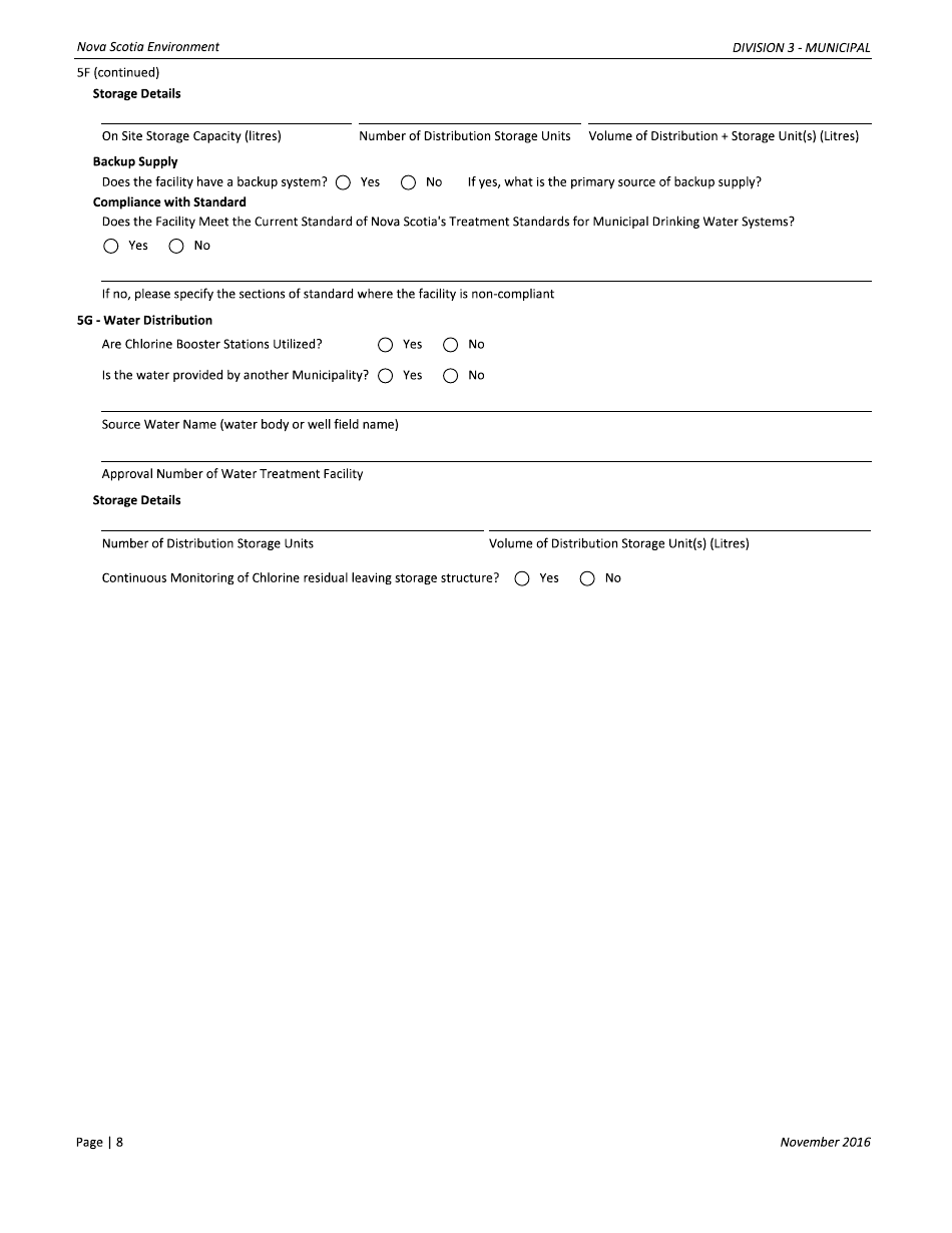 Application for Approval - Municipal - Nova Scotia, Canada, Page 8