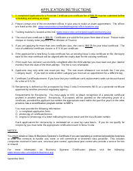 Document preview: Application for a Pesticide Certificate - Nova Scotia, Canada