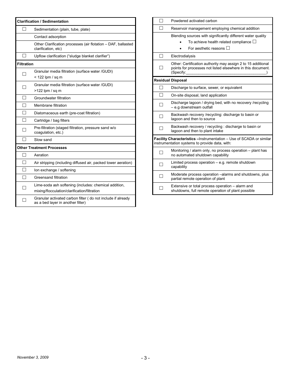 Nova Scotia Canada Water and Wastewater Facility Classification