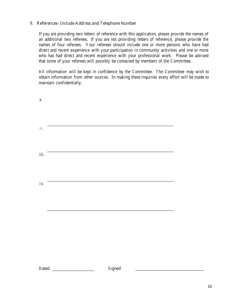 Provincial Judicial Application - Nova Scotia, Canada, Page 10