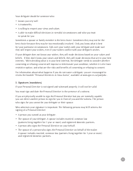 Peronal Directive Short Form - Nova Scotia, Canada, Page 3