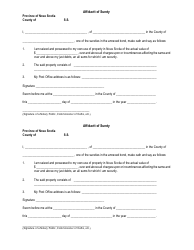 Form 5 &quot;Personal Bond&quot; - Nova Scotia, Canada, Page 2