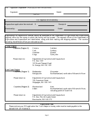 Inland Aquaculture Licence Application Form - New Brunswick, Canada, Page 5