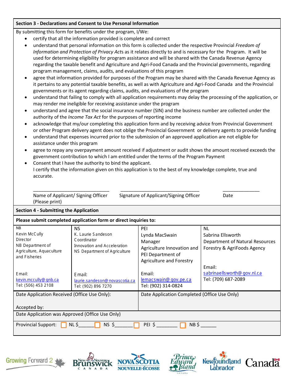 Atlantic Agriculture Research and Innovation Initiative - New Brunswick, Canada, Page 6