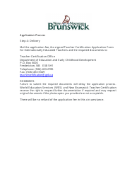 Form C Teacher Certification Application Form for Internationally Educated Teachers - New Brunswick, Canada, Page 11