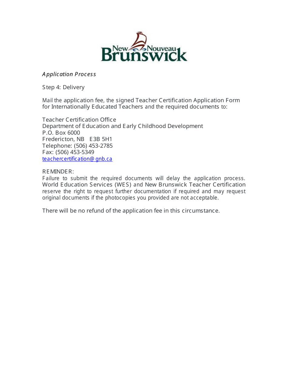Form C Teacher Certification Application Form for Internationally Educated Teachers - New Brunswick, Canada, Page 11