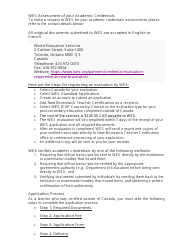 Form C Teacher Certification Application Form for Internationally Educated Teachers - New Brunswick, Canada, Page 2