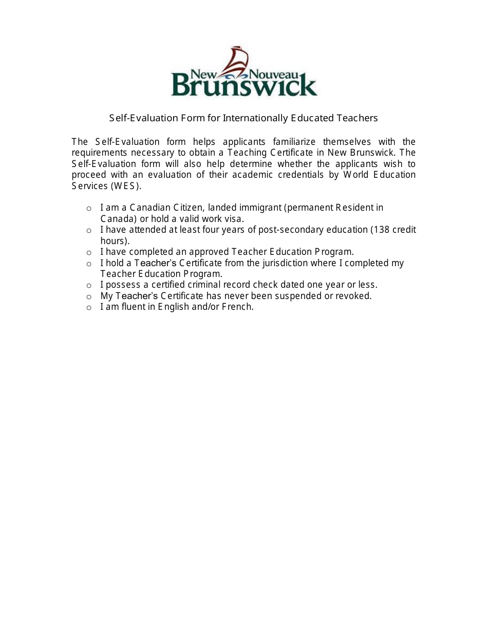 Form C Teacher Certification Application Form for Internationally Educated Teachers - New Brunswick, Canada, Page 4