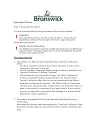 Form C Teacher Certification Application Form for Internationally Educated Teachers - New Brunswick, Canada, Page 5