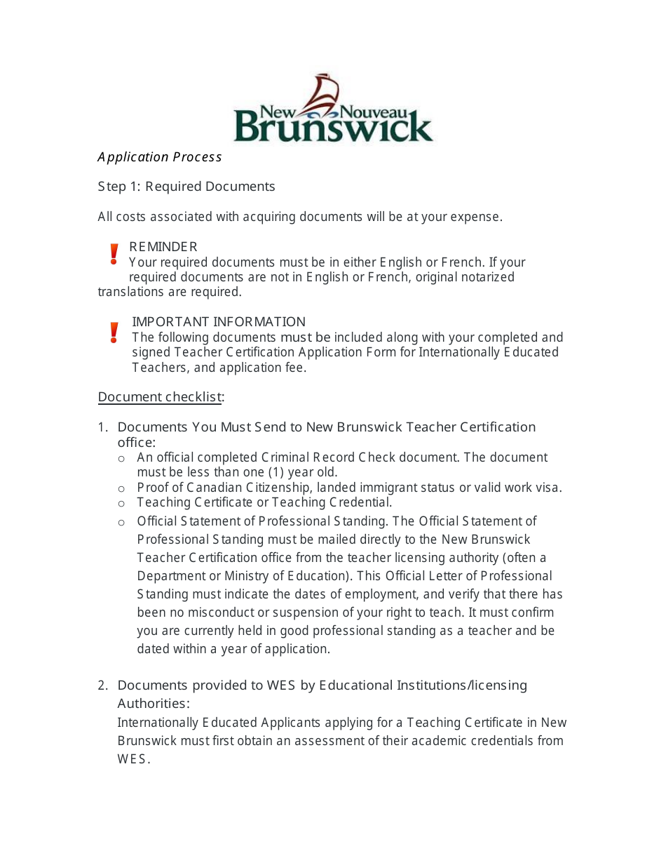 Form C Teacher Certification Application Form for Internationally Educated Teachers - New Brunswick, Canada, Page 5