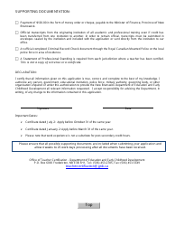 Form B Certified Teacher in Canada Application for a New Brunswick Teacher&#039;s Certificate - New Brunswick, Canada, Page 2