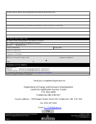 Crown Reserved Road Application - New Brunswick, Canada, Page 4