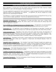 Coastal Land Use Application Form - New Brunswick, Canada, Page 2