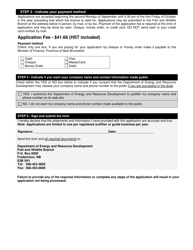 Draw Application for Non-resident Moose Licence for Outfitters and Professional Guides - New Brunswick, Canada, Page 2