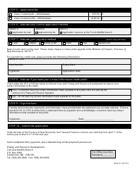 Form 60-6171 Pheasant Preserve Licence Application Form - New Brunswick, Canada, Page 2