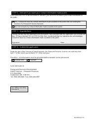 Form 60-6358 Pheasant Preserve Licence Renewal Form - New Brunswick, Canada, Page 2