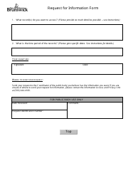 Request for Information Form - New Brunswick, Canada, Page 4