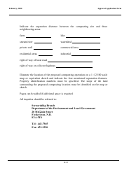 Appendix A Application Form for an Approval to Operate a Composting Facility - New Brunswick, Canada, Page 5