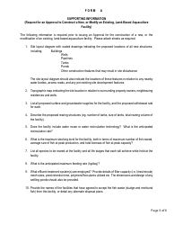 Application Form Requesting Approval of a Source (Land-Based Aquaculture) - New Brunswick, Canada, Page 3
