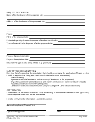 Application Form for a Land Reclamation Site - New Brunswick, Canada, Page 8