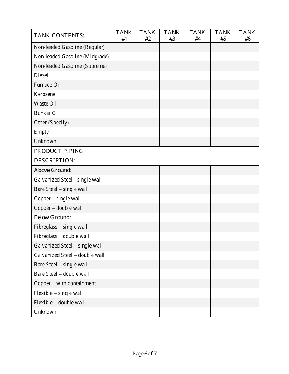 Schedule B Existing Petroleum Storage System - New Brunswick, Canada, Page 6