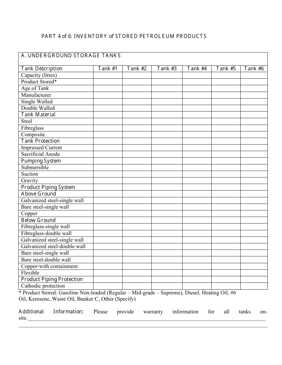 Petroleum Storage Report - New Brunswick, Canada, Page 6