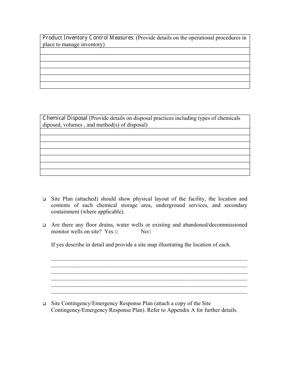 Chemical Storage Report - Wellfield Protected Area Designation Order - New Brunswick, Canada, Page 6