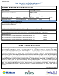 New Brunswick Insulin Pump Program (Ipp) Approval Authorization Form - New Brunswick, Canada, Page 5