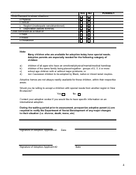 &quot;Registration of Adoptive Applicant(S)&quot; - New Brunswick, Canada, Page 4