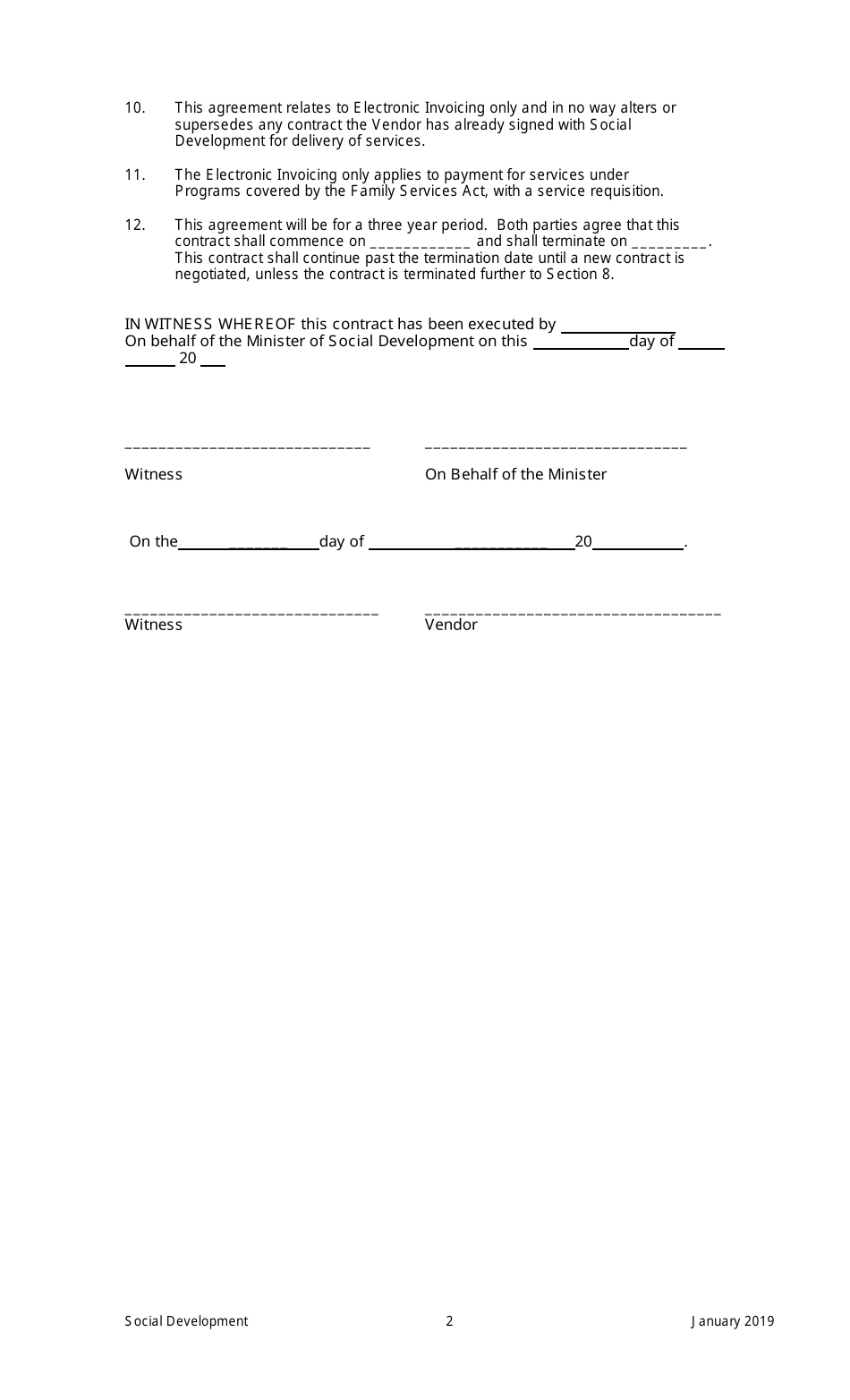 New Brunswick Canada Electronic Invoicing Agreement - Fill Out, Sign ...